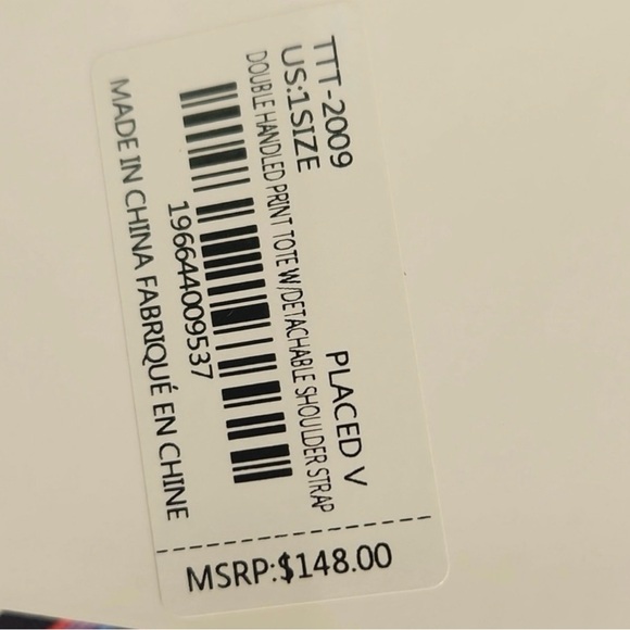 TRINA TURK Medium Sized Tote Pastel Chevron Print in Vegan Leather NWT! - Picture 9 of 9